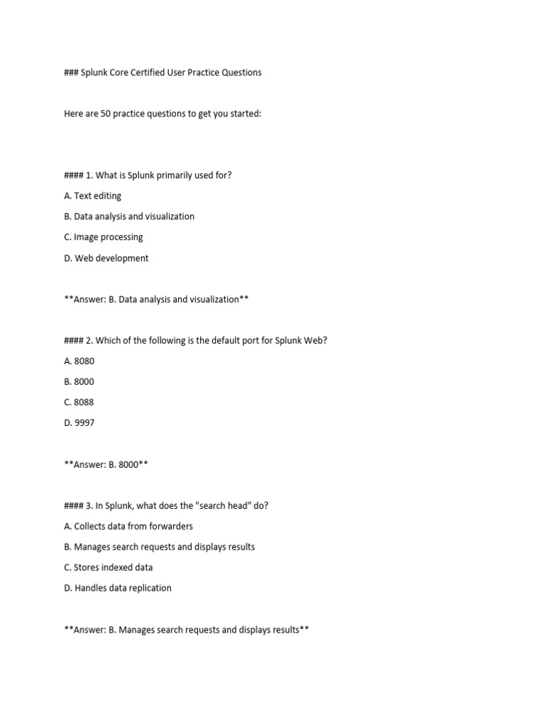 50 splunk questions pdf search engine indexing command line interface