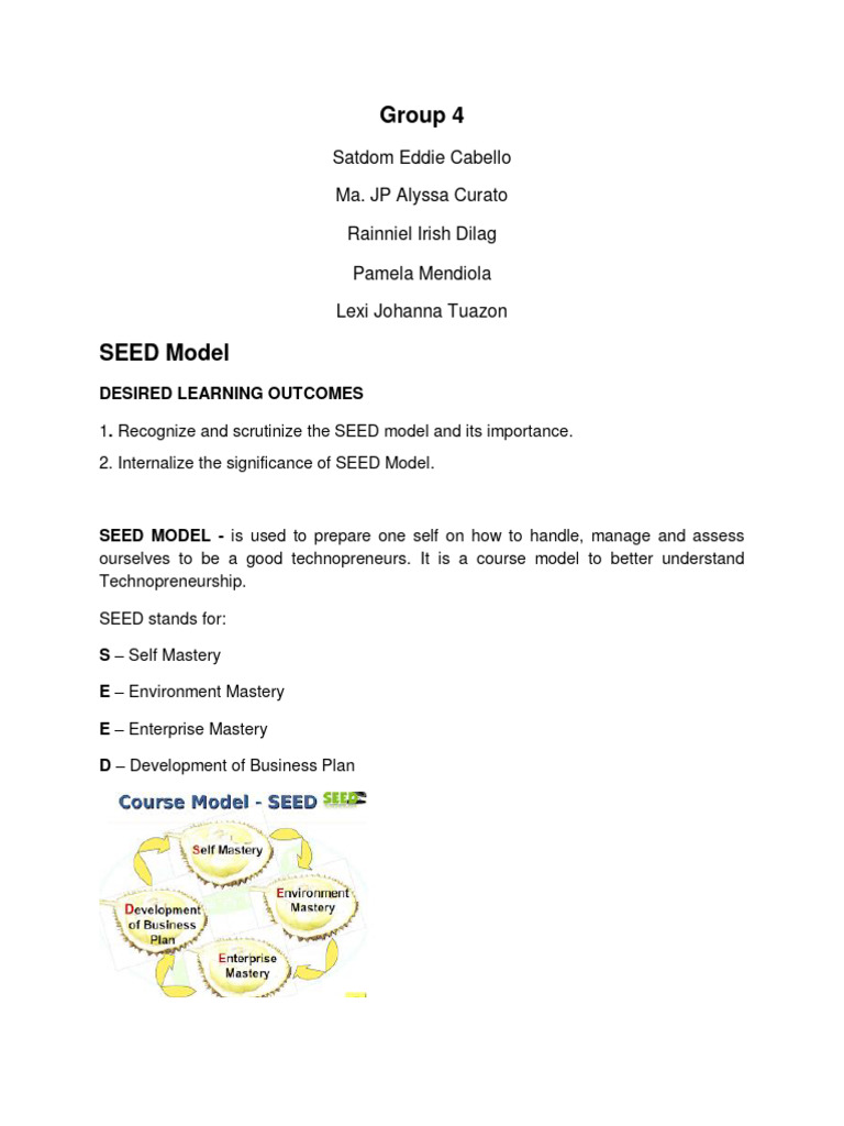 Written Report - SEED Model | Download Free PDF | Marketing | Emotional ...