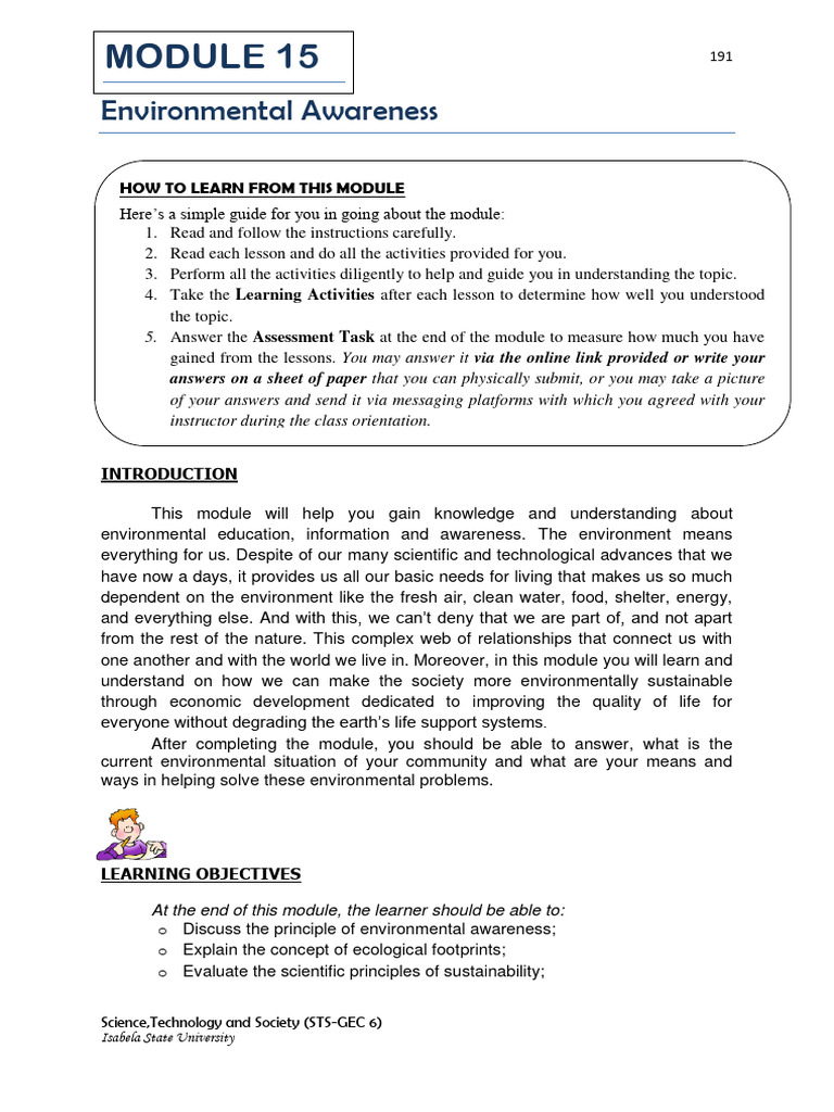 Environmental Awareness and Sustainability | PDF | Combustion ...
