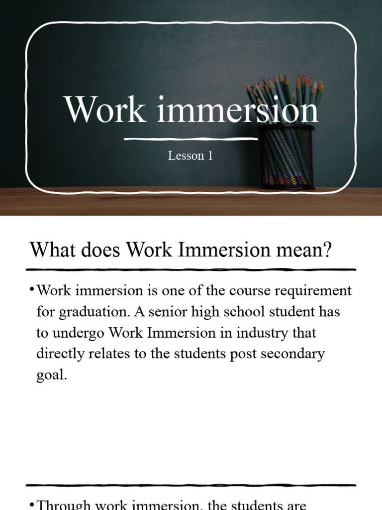 Understanding Work Immersion Requirements | PDF | Curriculum | Labour Law