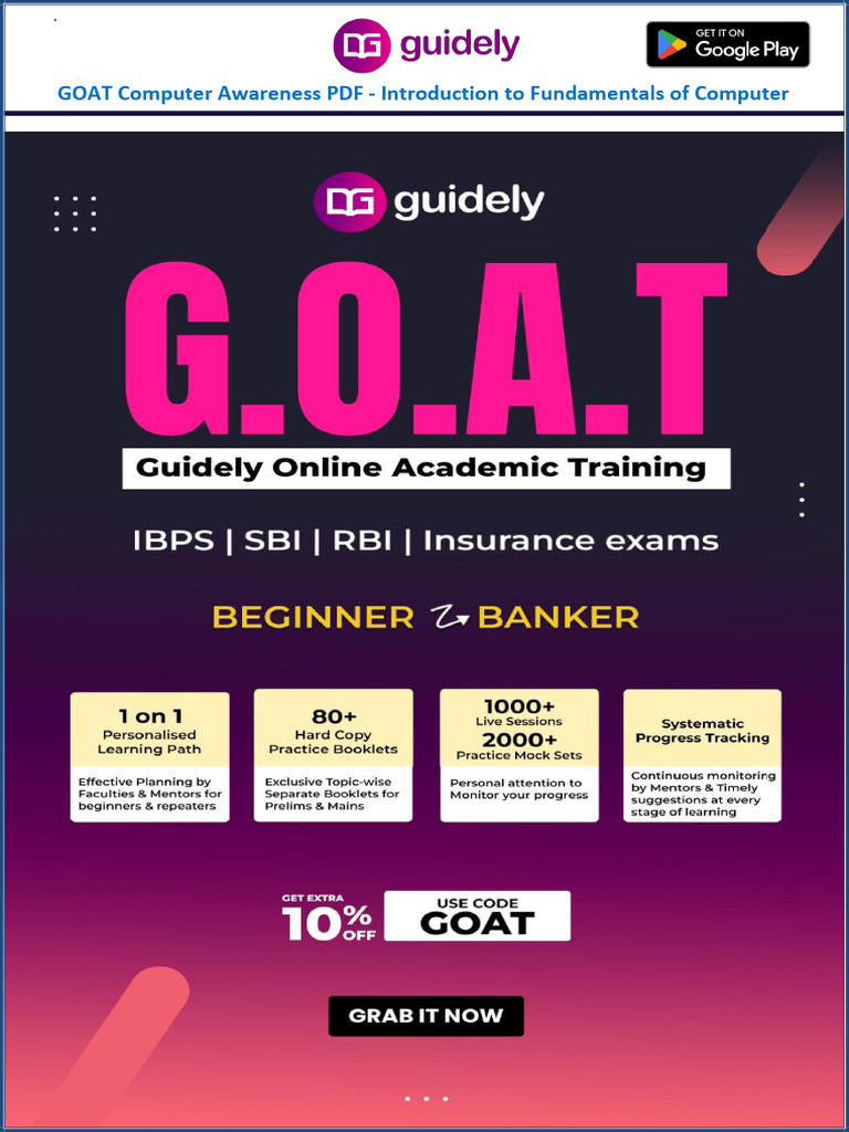 GOAT Computer Awareness Overview | PDF | Random Access Memory | Read ...