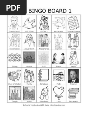Lds Bingo Boards