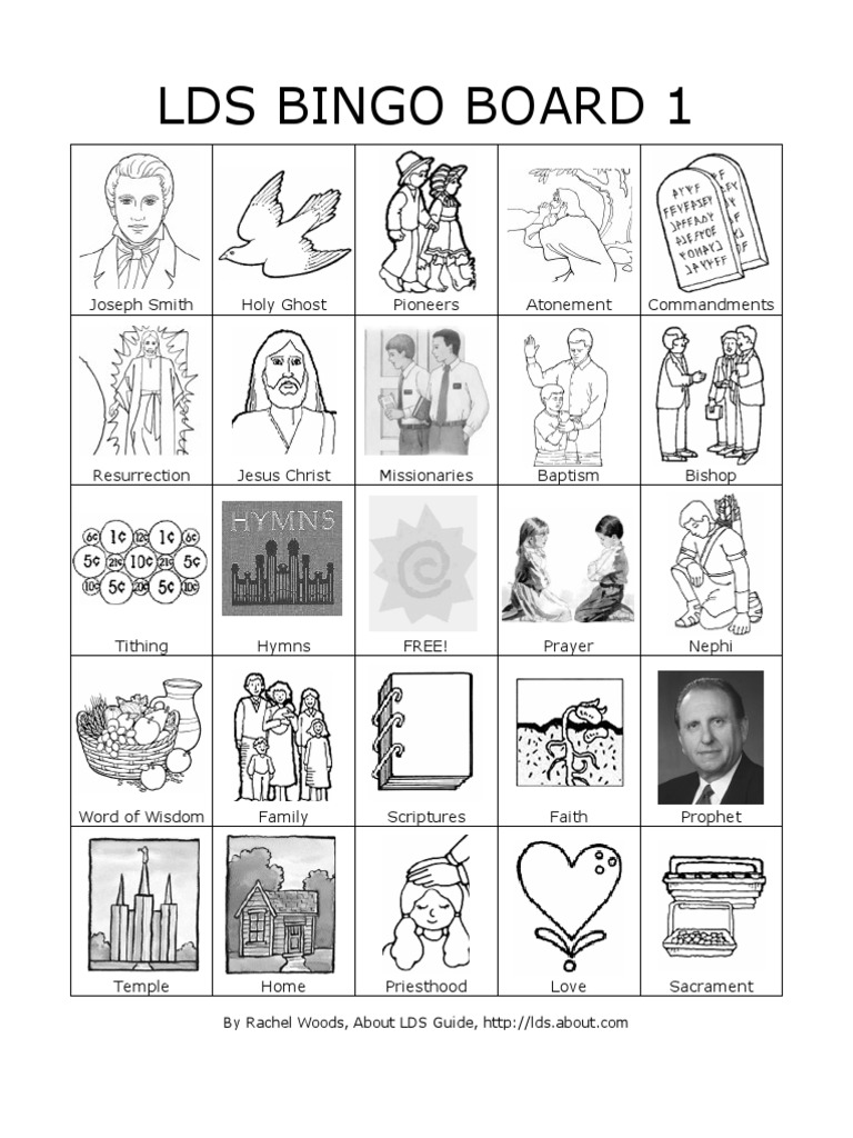 Lds Bingo Boards | PDF | The Church Of Jesus Christ Of Latter Day ...