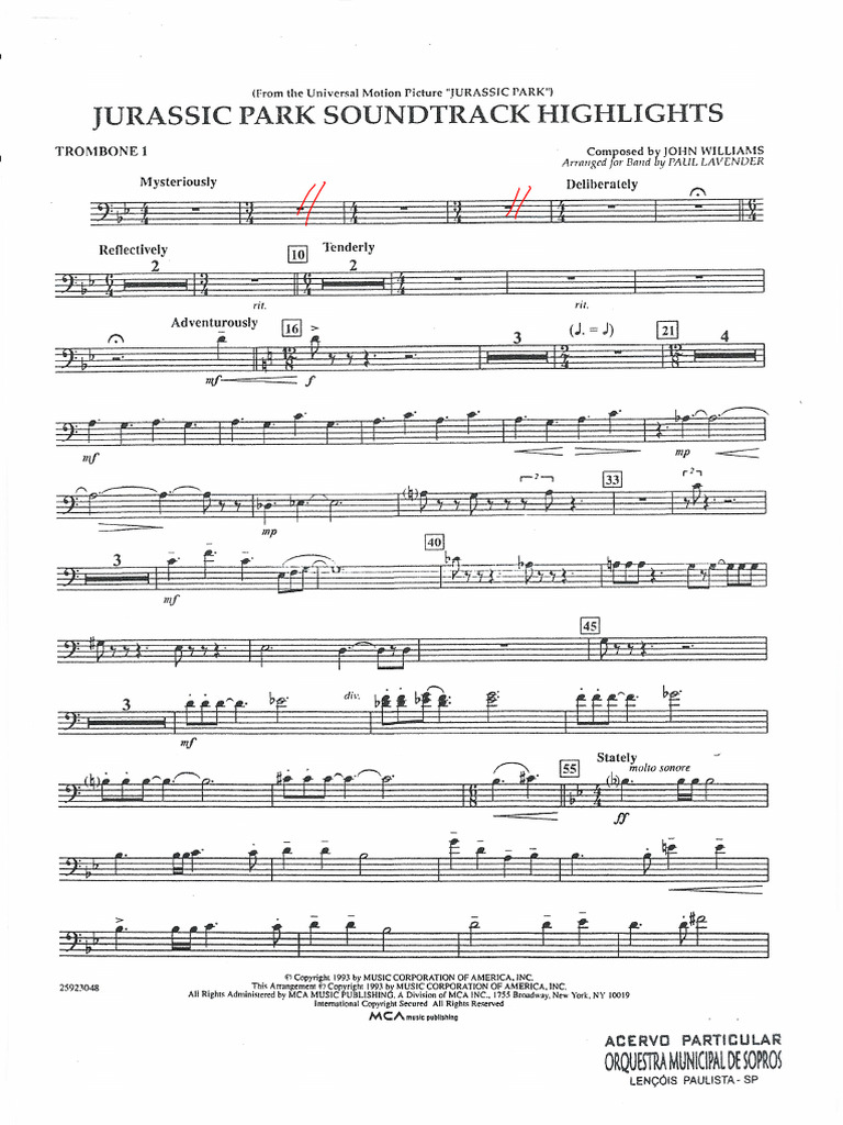 Jurassic Park Soundtrack | PDF