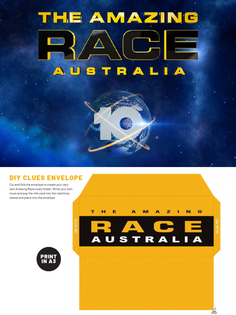 Amazing Race Template Download Free PDF The Amazing Race Reality