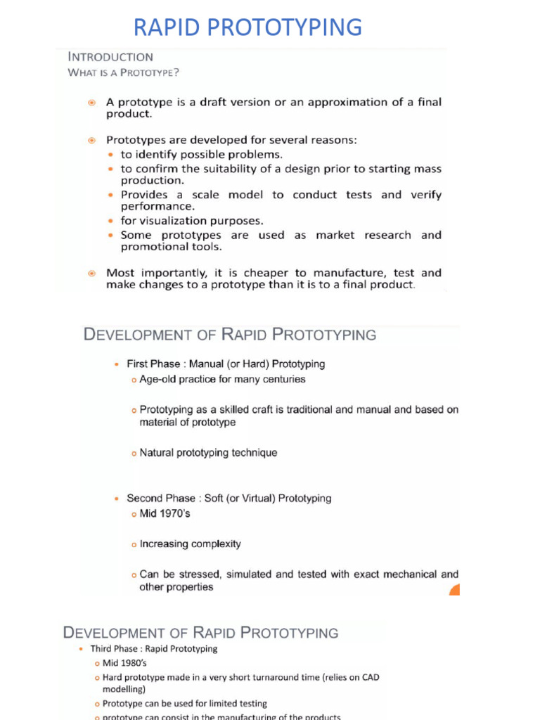 Unit 6 Rapid Prototyiping and Systems With Updations | PDF