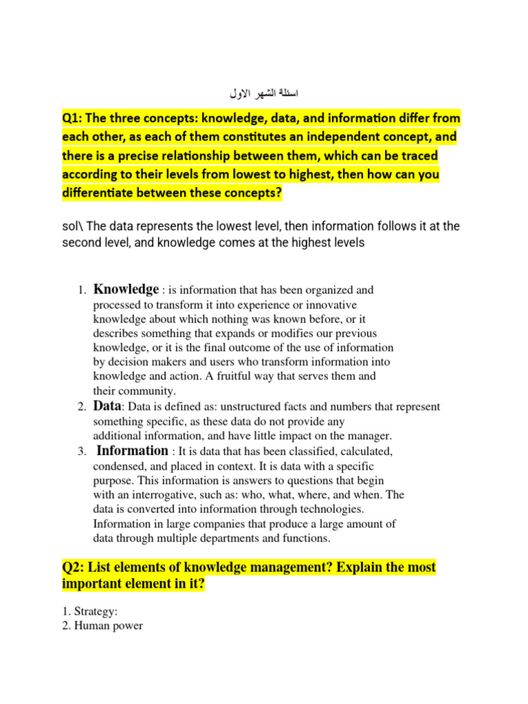 Understanding Knowledge Management Concepts | PDF | Knowledge ...