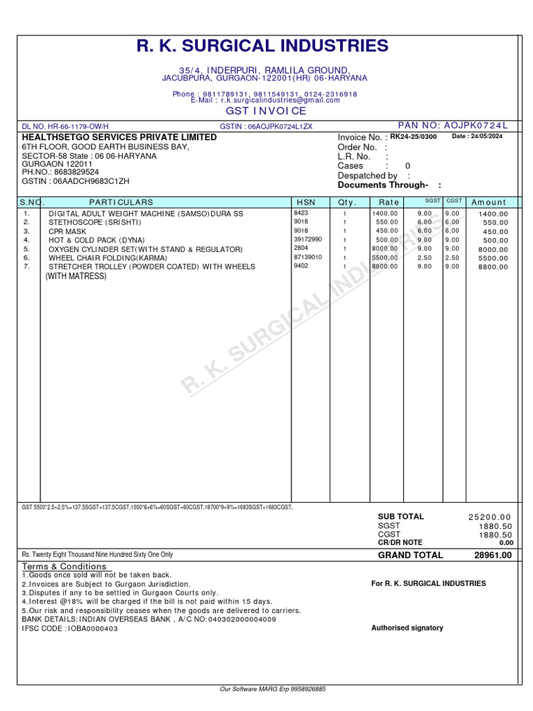 Invoice HSG | PDF | Sales | Taxation