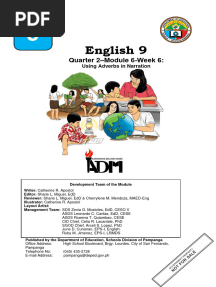 English9 - Q2 - Mod6 - Using Adverbs in Narration 1