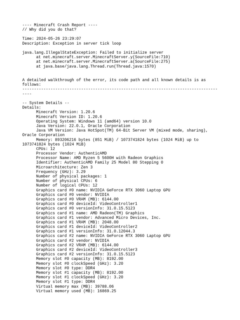 Crash 2024 05 26 - 23.29.07 Server | PDF | Graphics Processing Unit ...