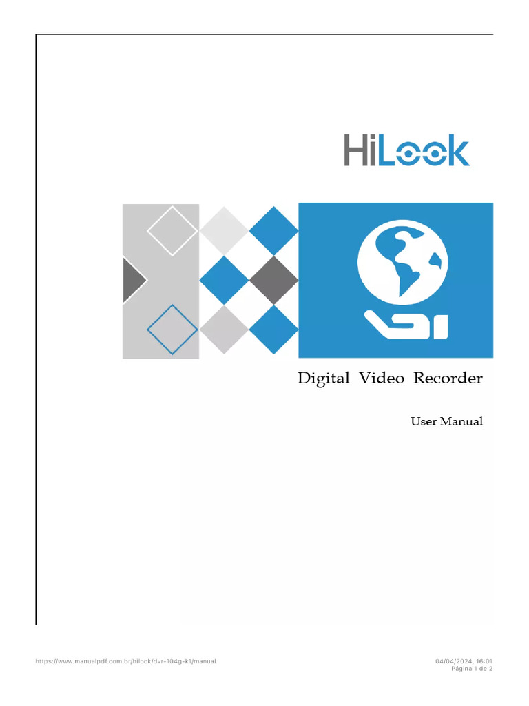 Manual de instruções HiLook DVR104GK1 (100 páginas) PDF