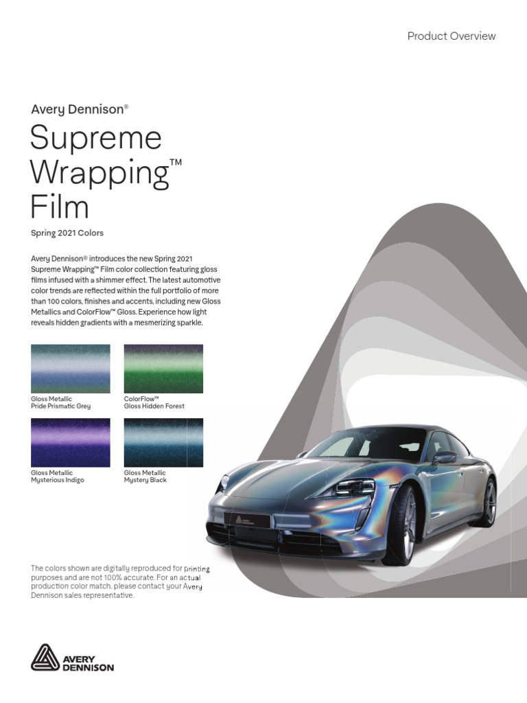 Avery Dennison Supreme Wrapping Colors | PDF