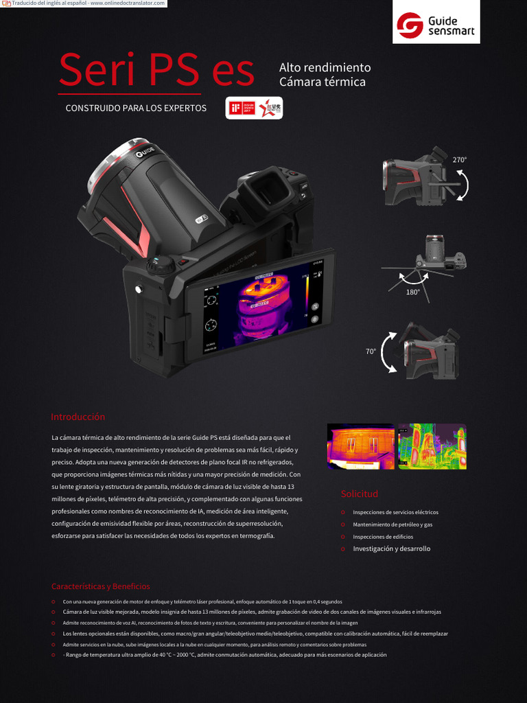 5.21 Camara Termografica Ps610 Guide Infrared Descargar gratis PDF