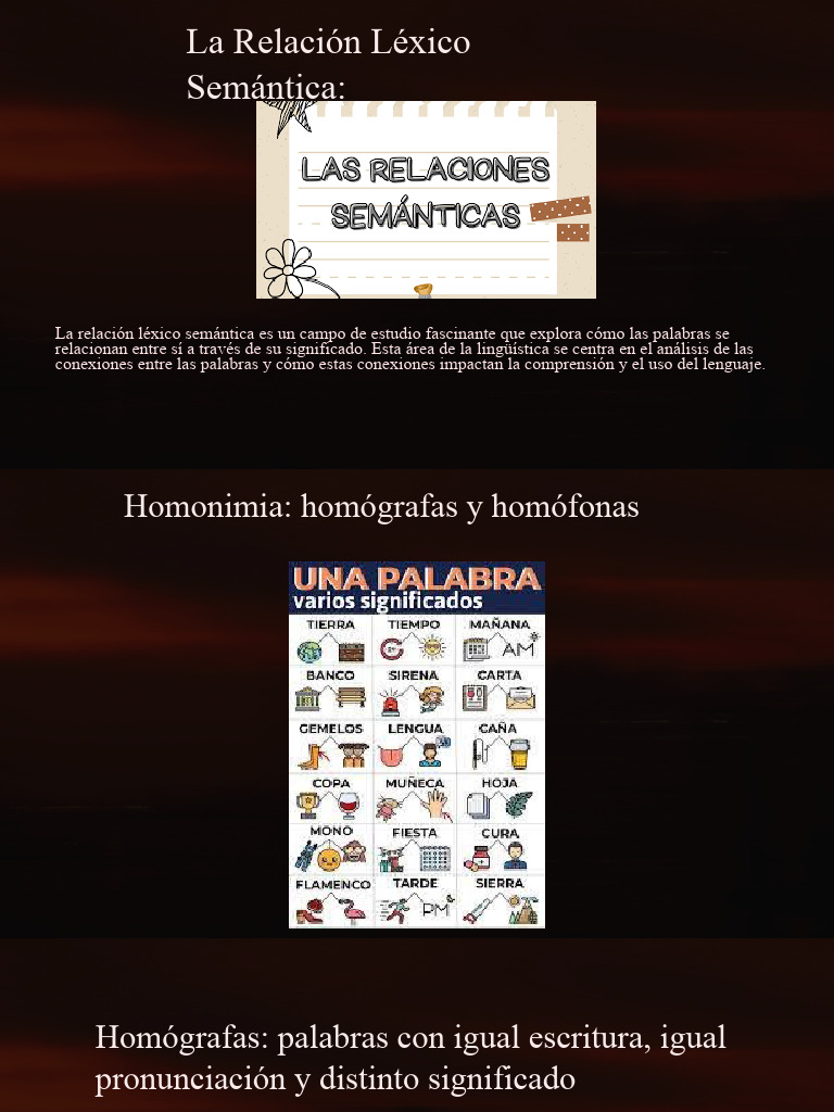 Relación Léxico-Semántica en Lenguaje | PDF | Palabra | Comunicación humana