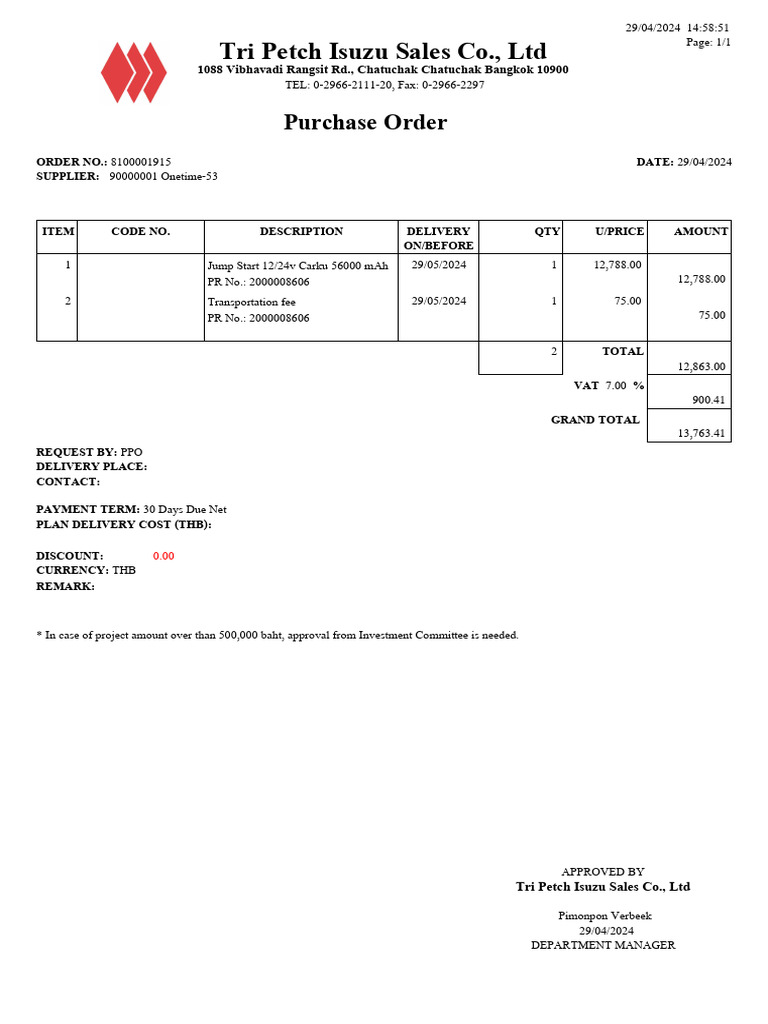 tri-petch-isuzu-sales-co-ltd-purchase-order-pdf-money-economies