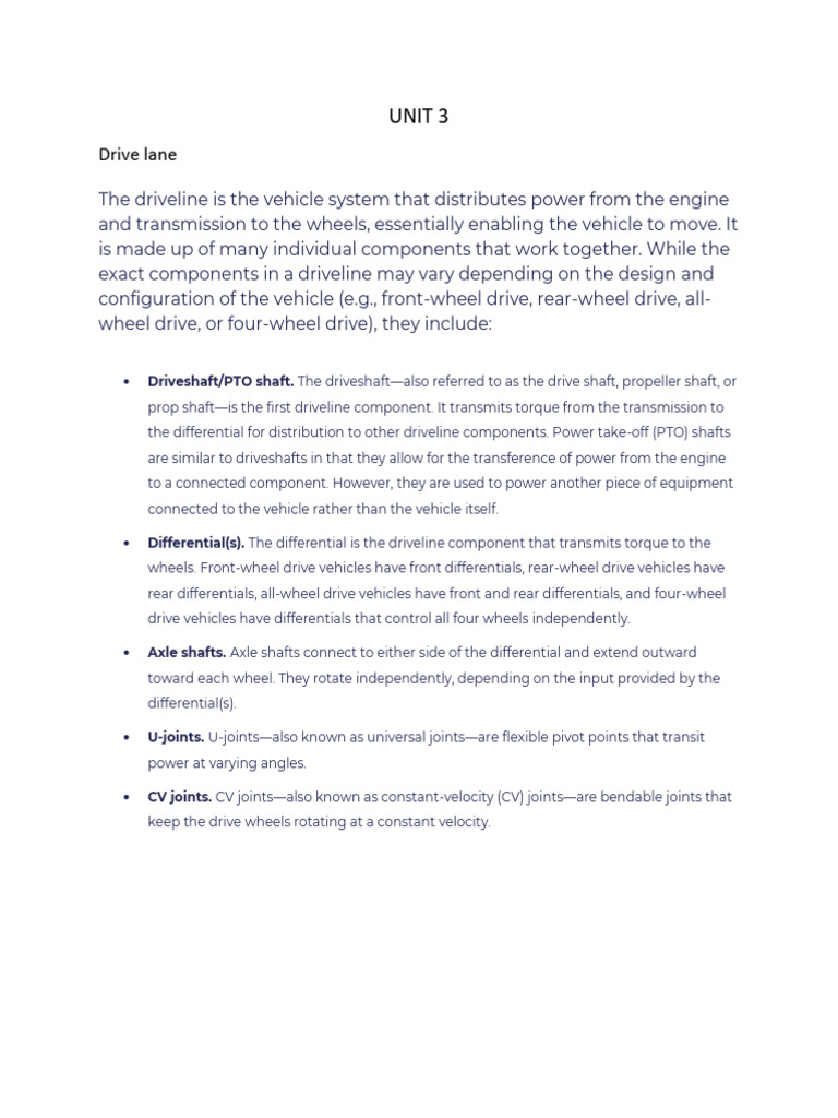 Unit 3 | PDF | Anti Lock Braking System | Brake