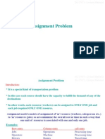 Assignment Problem Operations Research