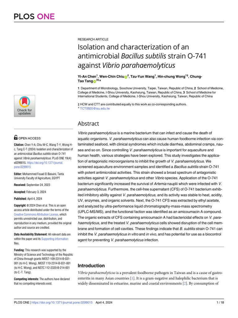 Isolation and Characterization of An Antimicrobial | PDF | High ...