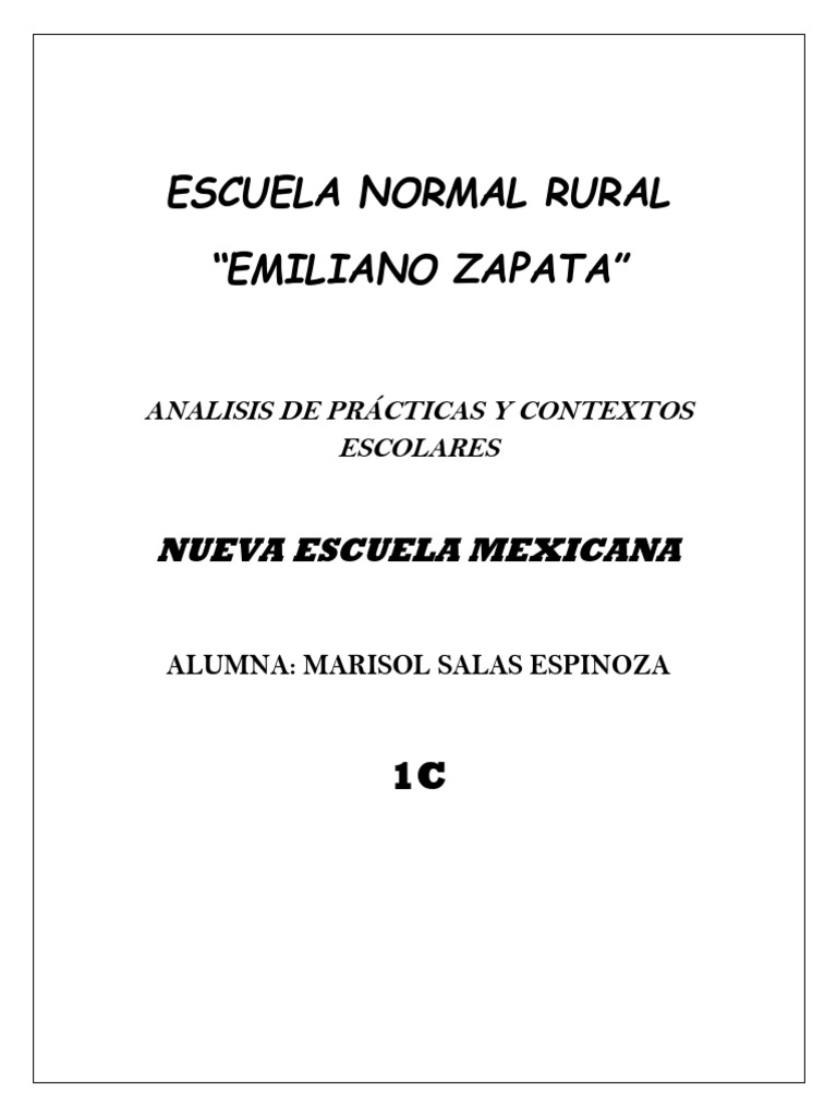 Nueva Escuela Mexicana Pdf Aprendizaje Educación De La Primera