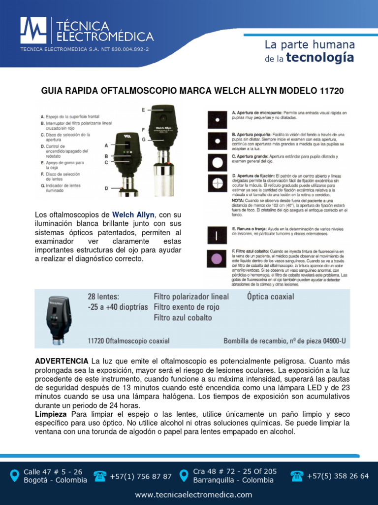 OFTALMOSCOPIO HALOGENO DE 3.5v COAXIAL