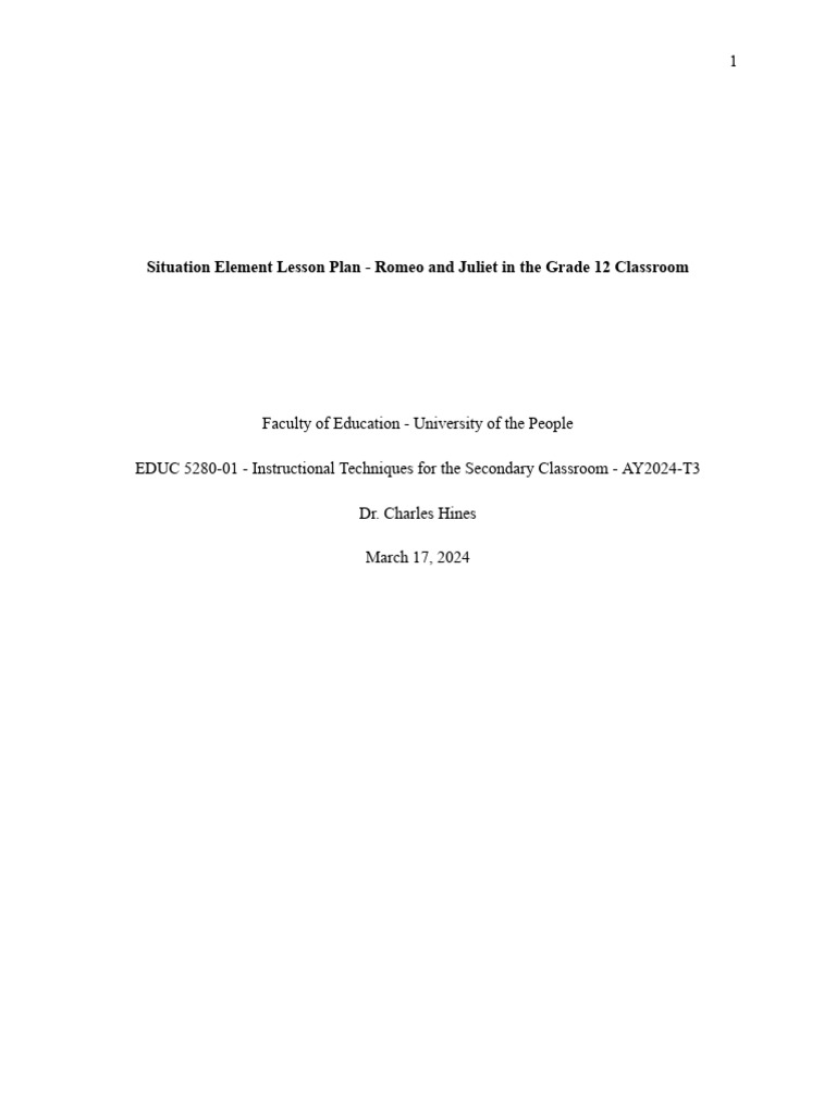 Wa 7 educ 5280 situation element lesson plan romeo and juliet in