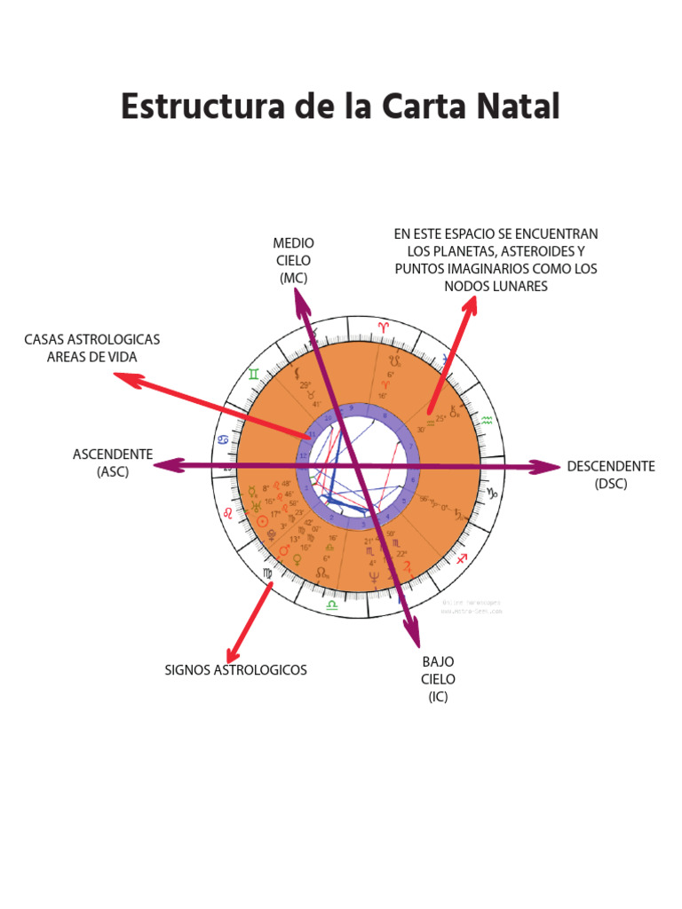 Estructura y Elementos de la Carta Natal | PDF | Horóscopo | Pensamiento