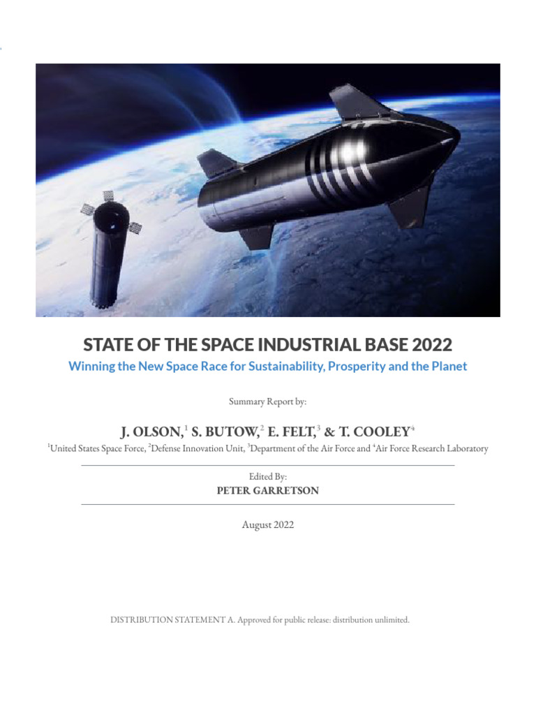 State of the Space Industrial Base 2022 Report Download Free PDF