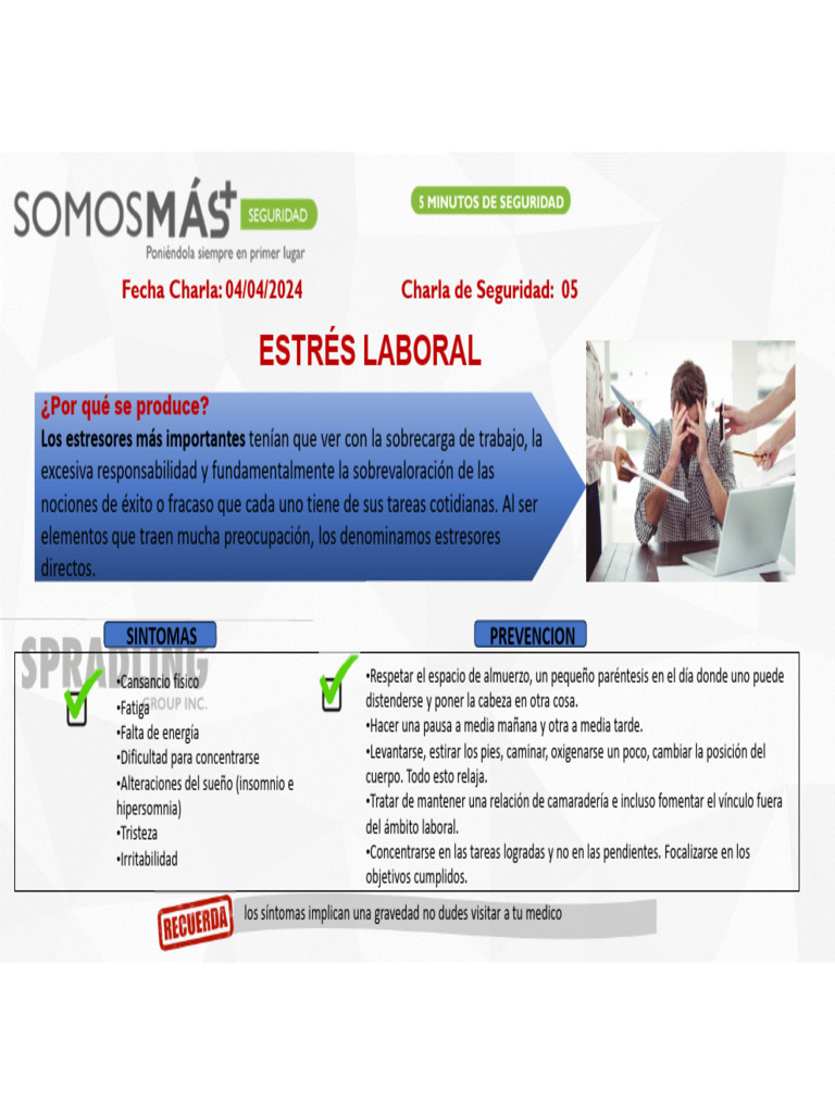 Estrés Laboral: Síntomas y Prevención | PDF | Crecimiento personal y ...