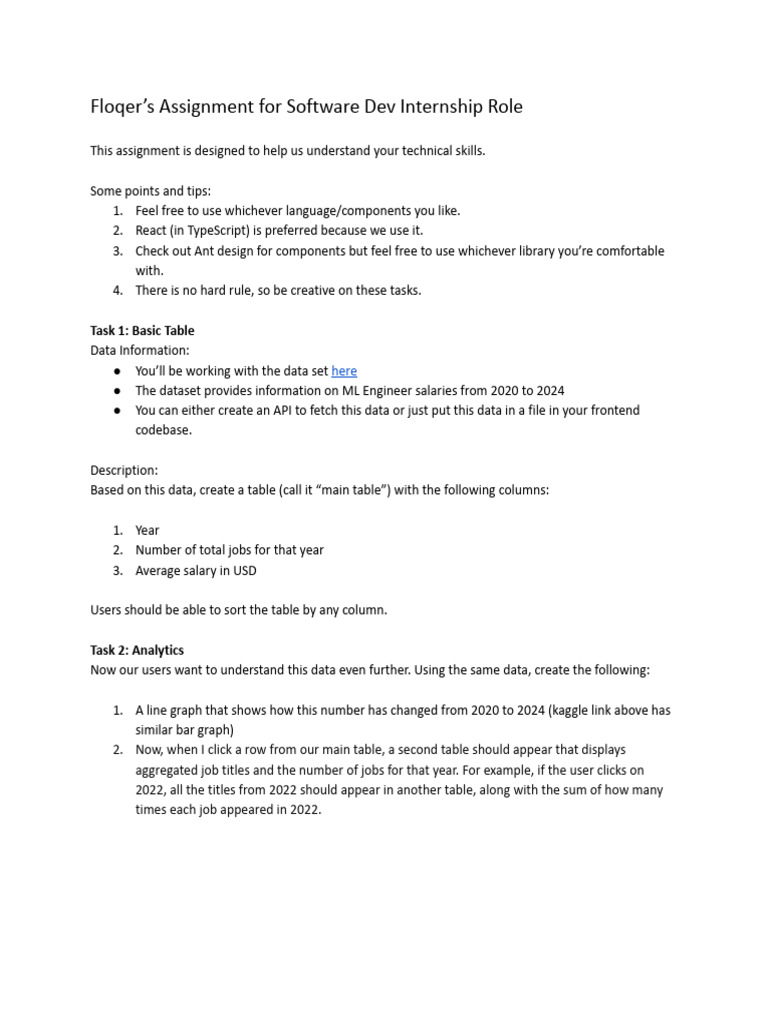 Floqer Assignment Software Developer-2 | PDF