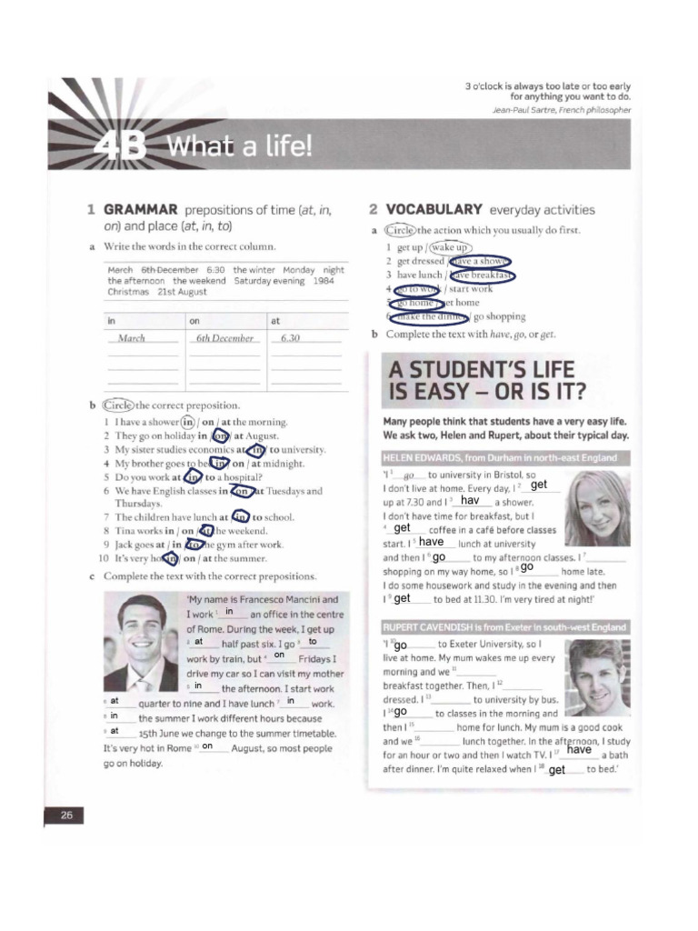 Daily Routines Class 2 Pdf