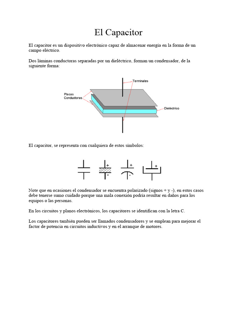 El Capacitor | PDF | Condensador | Capacidad