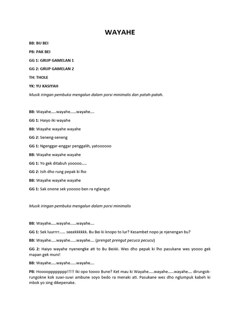 Wayahe | PDF