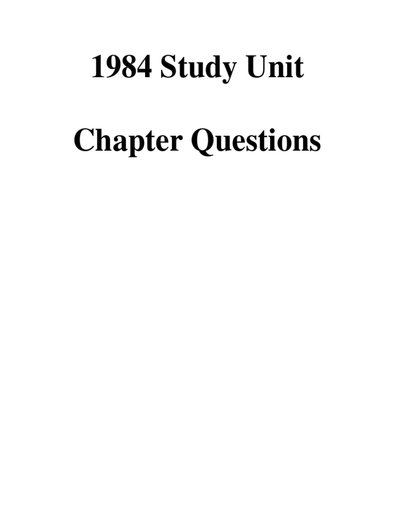 1984 Chapter Summaries and Analysis | PDF