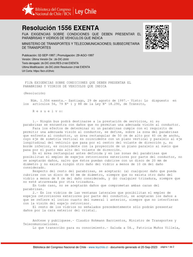 RES 1556 EXENTA 02 SEP 1997 PDF