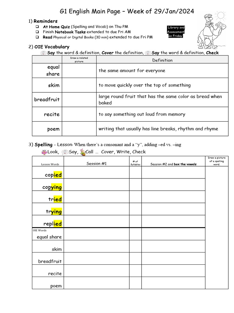 G1 English Weekly Overview: Jan 29, 2024 | PDF | English Language ...