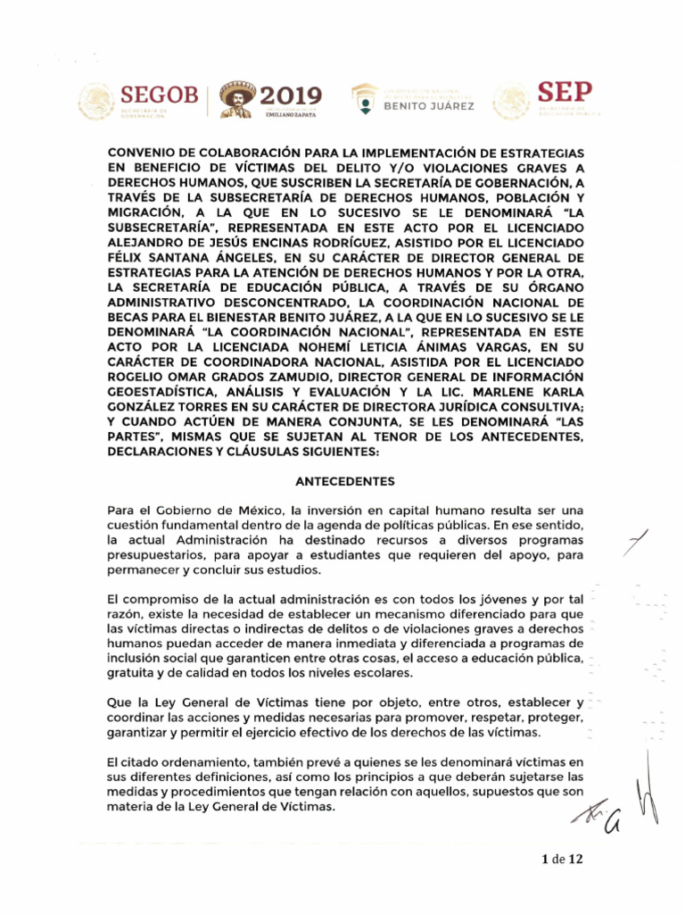 Convenio Colaboracion SEGOB CN | PDF