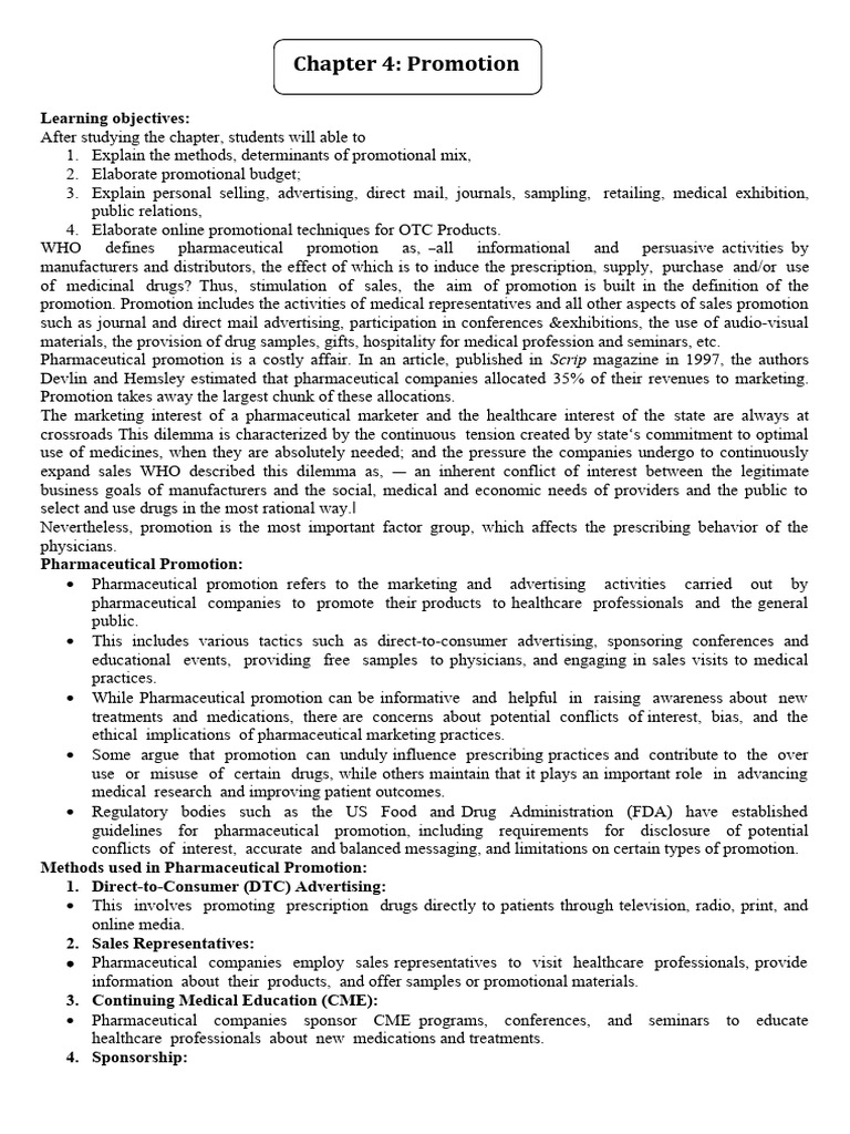 Marketing Chapter 4 Pdf Sales Advertising