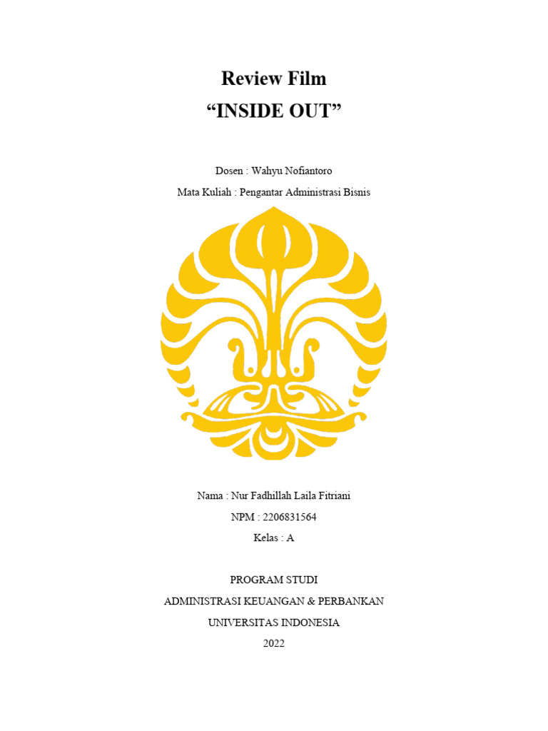 Analisis Film Inside Out dan Emosi Remaja | PDF