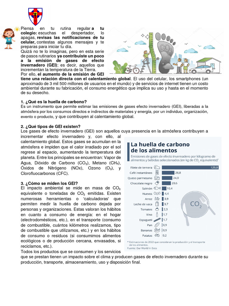 Huella de Carbono y Cambio Climático | PDF | Gases de efecto ...