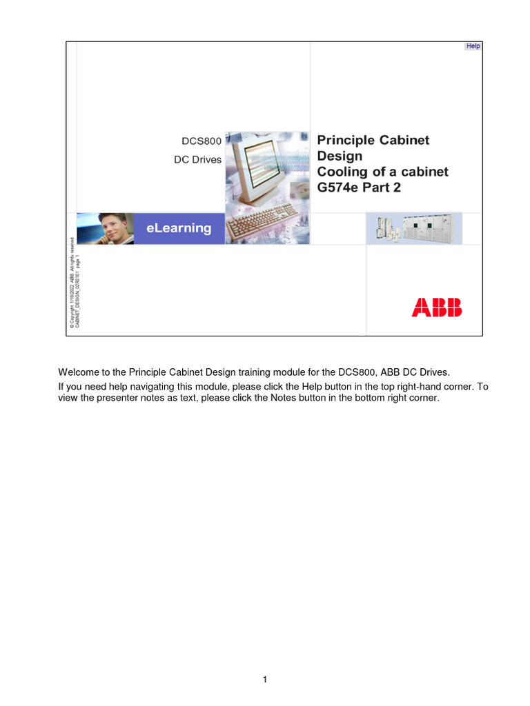 ABB DCS800 Cabinet Cooling Guide | PDF | Heat Exchanger | Air Conditioning