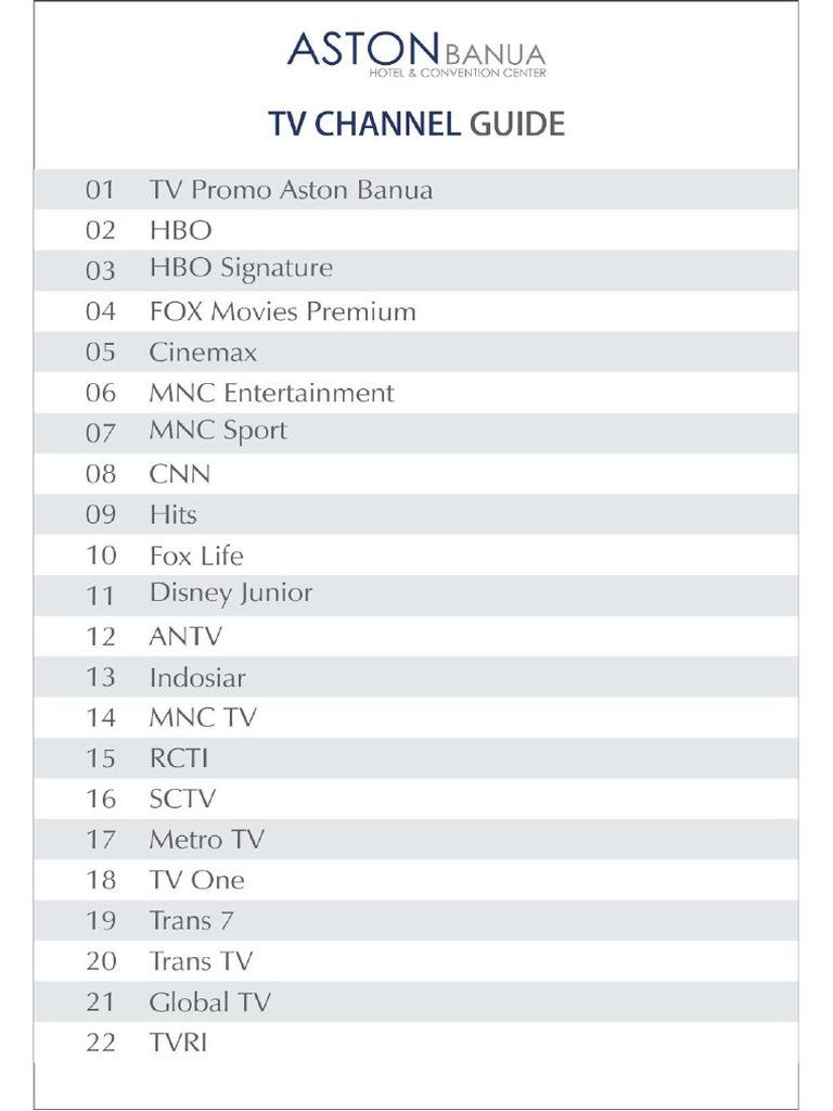 Tv Channel Pdf