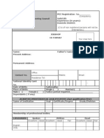 Pec CV Format