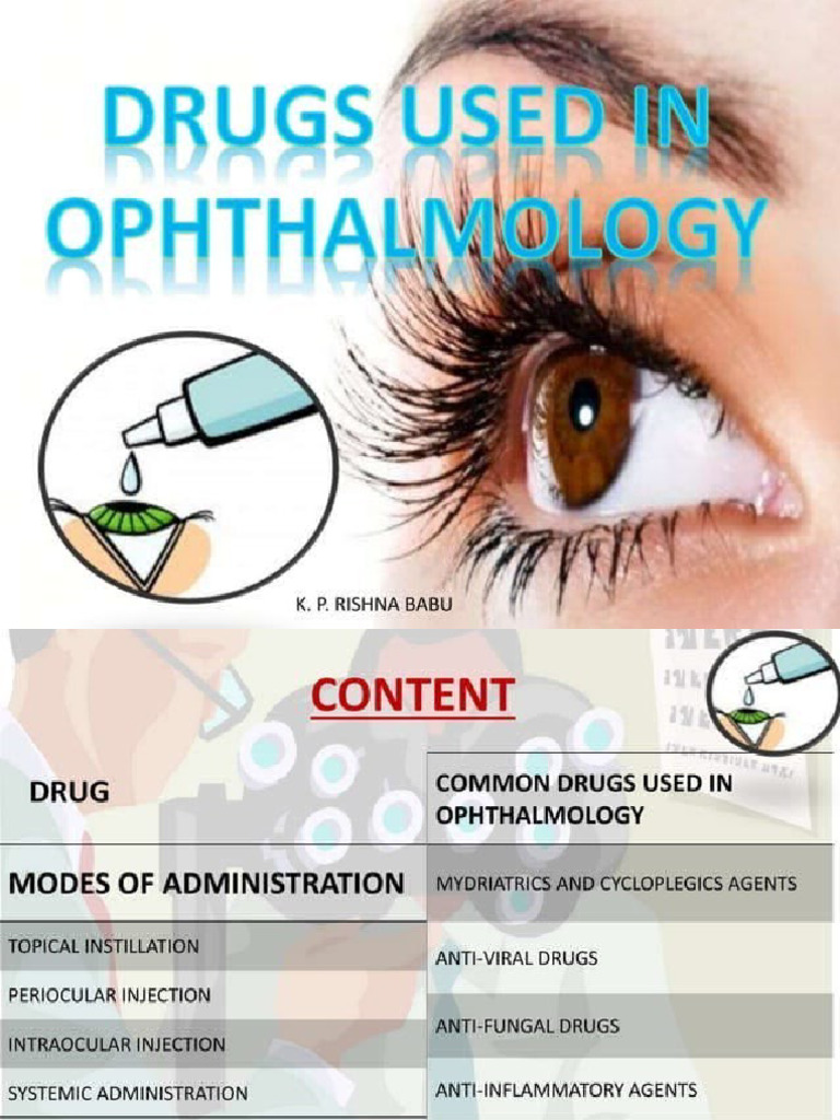 Drugs Used in Ophthalmology | PDF