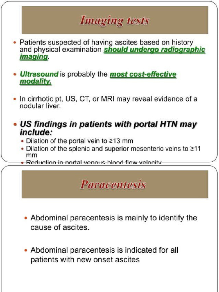 Ascites Investigation | PDF