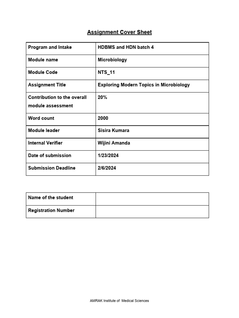 Microbiology Assignment 3 Download Free Pdf Microorganism Bacteria