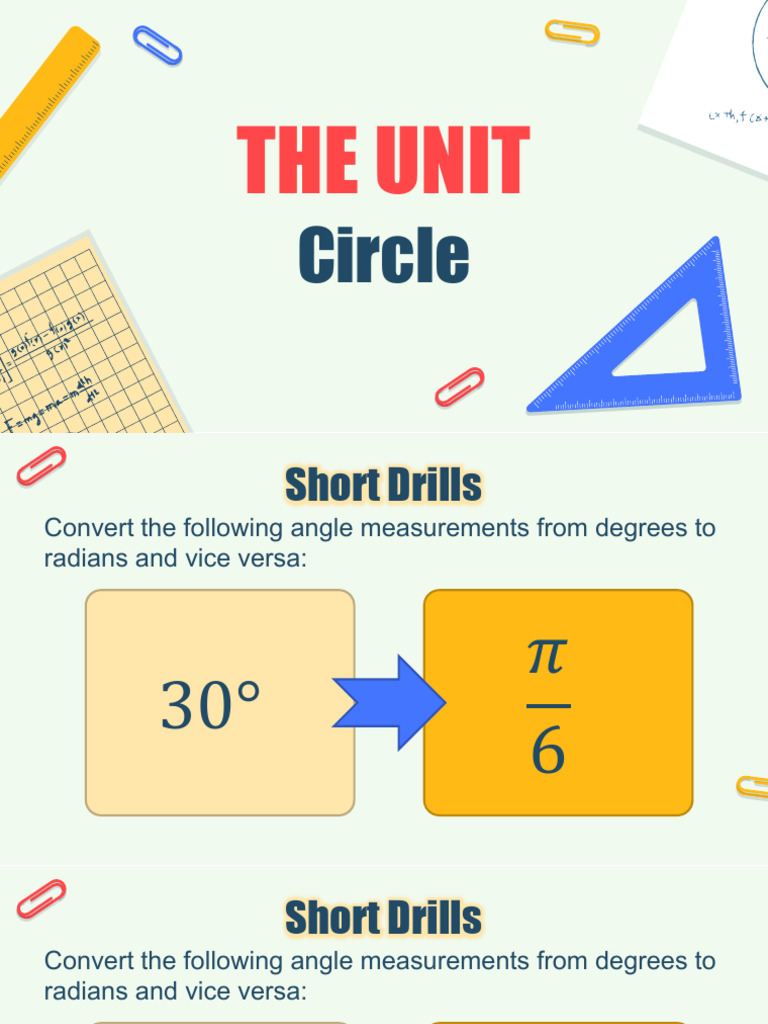 The unit circle and circular functions pdf trigonometric functions