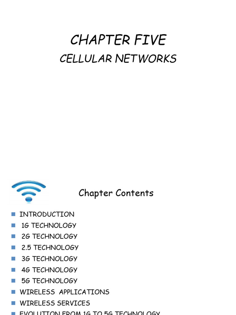 WCMC Chapter 5 - Cellular Networks Con | PDF | Cellular Network | 3 G