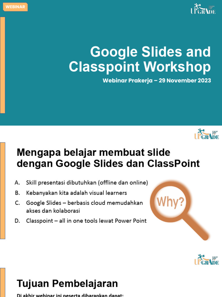 Workshop Google Slides dan ClassPoint | PDF | Karier & Perkembangan