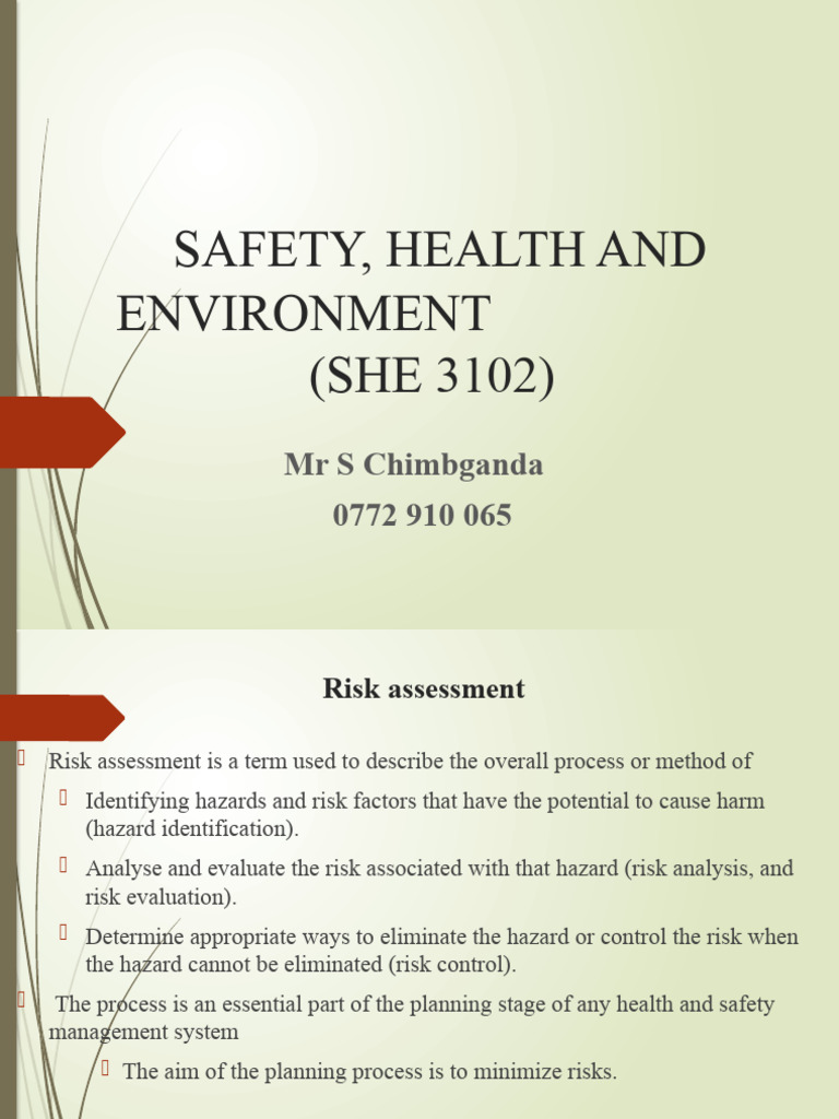 She 3102 Set 2 Notes - 044811 | PDF | Risk | Risk Assessment