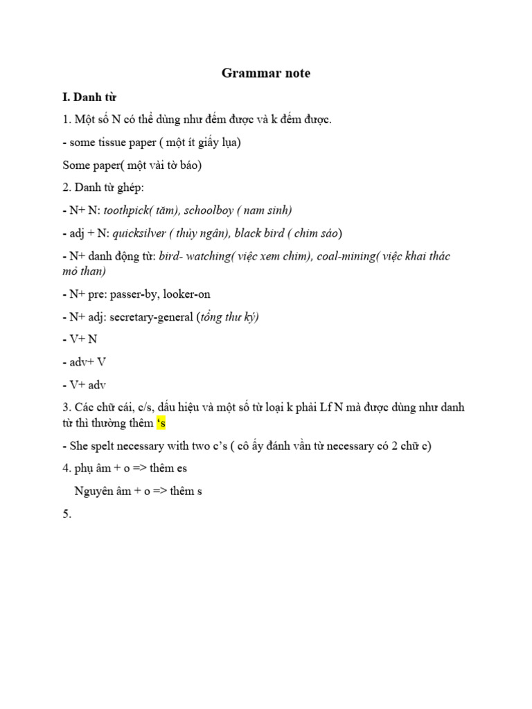 Grammar Note | PDF
